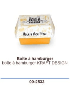 Boite à hamburger